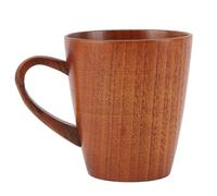 Leapiture Wooden Drinking Mug Handmade Wooden Cup 250ml Rustic Wooden Mug Wooden Beverage Cup Handle Drinking Cup Wooden Coffee Mug Wooden Tea Mug Hot Drinks Mug