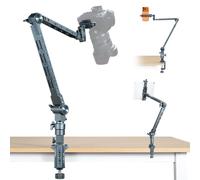 LEAPLIEXT Heavy Duty Magic Arm, Desktop Overhead Mount, 5kg Weight Capacity | Aluminum Alloy Gooseneck 360° Rotating Camera Mount, Flexible Adjustment, Fits Phone/iPad Mounts, Desktop Vertical Shooting