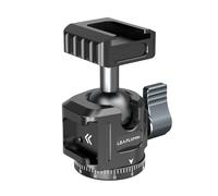 Leaplumin 2-in-1 Cold Shoe Ball Head with 360° Rotation | Heavy-Duty Metal Dual Screw Adapter (1/4" & 3/8") for DSLR/Phone/Tablet Mounts | 3kg/6.6lb Max Load Tripod/Monopod Accessories