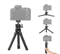 Leaplumin Portable Desktop Mini Tripod with 360° Ball Head - Compact Aluminum Alloy Camera Tripod for 360° Panoramic Photos, Vertical Recording, 3 Adjustable Heights & Angles