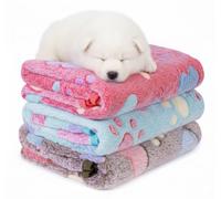 LeapSheep Dog Blankets Washable for Small Medium Large Dogs, Pack of 3 Puppy Blankets, Cozy Soft Dog blankets Warm Pet Sleeping Blanket for Sofa and Bed (Hearts, M)
