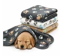 LeapSheep Dog Blankets Washable Thick Fleece Pet Blankets for Dogs Comfortable Warm Dog Blanket Large Washable Dog Blanket for Small Medium Large Pets (Big Paws, XL)