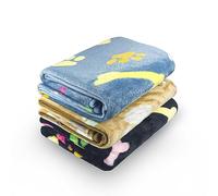 LeapSheep Dog Blankets Washable Thick Fleece Pet Blankets for Dogs Comfortable Warm Dog Blanket Large Washable Dog Blanket for Small Medium Large Pets (Colorful Bones, L)