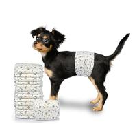 LeapSheep Dog Nappies Male, Super Absorbent Dog Diapers Disposable Dog Nappy Wraps for Puppy Training, Excitable Urination, Incontinence (XSmall, 50ct)