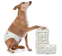 LeapSheep Dog Nappies Male, Super Absorbent Dog Diapers Disposable Dog Nappy Wraps for Puppy Training, Excitable Urination, Incontinence (Medium, 50ct)