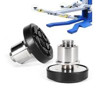LEAPTREND 2pc 60mm Shaft Diameter Car Lift Rubber Tray, Screw-Up Lift Peg Pads with Telescopic Round Two-Hole Adapter, High Leg Pads and Heightening Feet
