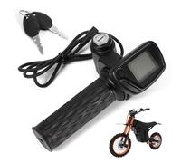 leaptrend 48V Throttle Dashboard LCD Display with Speedometer & 2 Keys Fit for Tuttio Tutti Soleil 01 Electric Dirt Bike, Digital Gauge Cluster Assembly, Real-Time Monitoring, Without M Button, 7-Pin