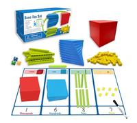 Learing Base Ten Manipulatives - Place Value Toys | Math Learning Blocks, Counting Cubes | Educational Tools For Kindergarten, 1st, 2nd, 3rd Grade | Tens Hundreds Thousands Classroom Set