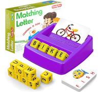Learn and Play Spelling Game for Children, Word Spelling, Educational Fun & Memory Development Game for 5, 6, 7 Years (Purple)