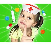 Learn colors and playing Doctor outside with Diana