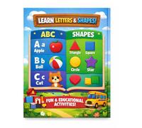 LEARN ENGLISH letters & shapes: fun and educational activity book designed for children ages 3-5! This book helps young learners recognize shapes and letters