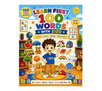 Learn First 100 Words with Zizo: A Fun Picture Word Book to Build Vocabulary, Reading & Speaking Skills for Toddlers and Preschoolers Ages 3-6
