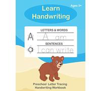 Learn Handwriting : Preschool Letter Tracing Handwriting Workbook: Pre K, Kindergarten and Kids Ages 3-5 Reading And Writing