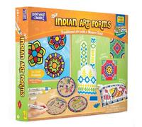 Learn Indian Art Forms-Arts and Craft DIY Kit for Kids, Ages 8-12, 5 Indian Art Forms-Madhubani, Warli, Lippan, Mandala & Block Printing, Perfect DIY Craft Kit for Kids