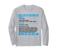 Learn Italian They Said Imparare Verb Conjugation Funny Long Sleeve T-Shirt