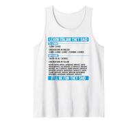 Learn Italian They Said Imparare Verb Conjugation Funny Tank Top