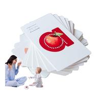 Learn Letter Sounds Flash Cards, 26 Alphabet Flash Cards, Letter Reading And Spelling, Alphabet Educational Toy, Embedded Pictograph Mnemonic, Teaching Tool For Classroom, Preschool