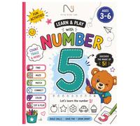 Learn & Play with Number 5: A Fun Preschool Activity Book for Ages 3-6 | Count, Trace, Color, Mazes, Matching, Cut & Play, and More! (Nira Kids Lab Fun & Learn)