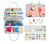 Learn Practical Life Skills: This Montessori toy helps children develop essential life skills.14 sensory activities, including tying shoelaces, buckles, buttons, and zips, improves fine motor skills,