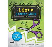 Learn Scissor Skills: 48 fun cutting and coloring activities for kids who are learning how to use scissors.