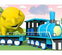 Learn shapes and colors : Trains / Balls