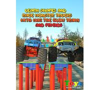 Learn Shapes and Race Monster Trucks with Max the Glow Train and Friends