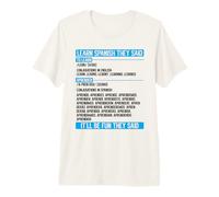 Learn Spanish They Said Conjugation Humor Premium T-Shirt