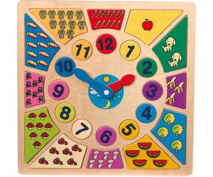 Learn the Time Clocks Teach Kids to Tell the Time Puzzle Wooden Educational Gift