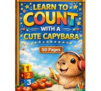 Learn to Count With a Cute Capybara: Fun Counting, Tracing Numbers and Coloring Activity Book for Kids Ages 3-5 (Capybara Fun Books for Kids)