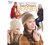 Learn to Crochet Top-Down Beanies: Create 8 top-down beanies using a handy measuring template!