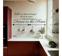 Learn to Dance in The Rain - 0164 - Self Adhesive Vinyl Wall Art Decal, Mural, Transfer, Gloss or Matt Finish, 75 Colours, 5 Sizes, Interior or Exterior use, Easy to Apply, Instructions provided
