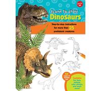 Learn to Draw Dinosaurs: Step-by-step instructions for more than 25 prehistoric creatures-64 pages of drawing fun! Contains fun facts, quizzes, color photos, and much more!