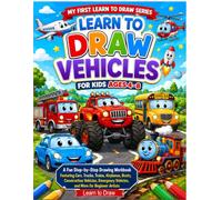 Learn to Draw Vehicles for Kids Ages 4-8: A Fun Step-by-Step Drawing Workbook Featuring Cars, Trucks, Trains, Airplanes, Boats, Construction Vehicles, ... Artists (My First Learn to Draw Series)
