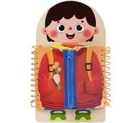Learn to Dress Boards, Educational Shoe Tying Practice for Kids Learn to Button, Buckle, Zip, Snap, Multilayered Montessori Toys for Preschool Toddler 3-8 Years Old, Girl Shoe Tying Practice for Kids