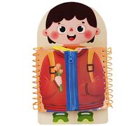 Learn to Dress Boards, Educational Shoe Tying Practice for Kids Learn to Button, Buckle, Zip, Snap, Multilayered Montessori Toys for Preschool Toddler 3-8 Years Old, Girl Shoe Tying Practice for Kids
