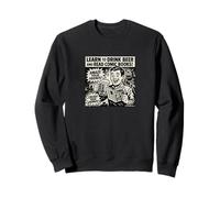 Learn to Drink Beer and Read Comic Books Retro Advertisement Sweatshirt