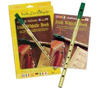 Waltons Irish Tin Whistle - Classic Wooden Whistle - D Key - Natural Finish - Yellow