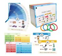 Learn To Read Phonics Flash Cards Word Card Set - Educational Vocabulary Builder, Engaging Reading Activity Game | Early Learning Flashcard Collection, Fun Teaching Toy For Kids Toddler Boys Girls