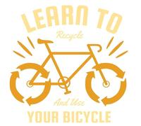 Learn to Recycle and Use Your Bicycle A3 Poster on Canvas - Inspirational Motivational Wall Art daily Life Quote encouraging famous short phrases inspiring words spiritual hope messages success sayin