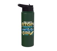 Learn to Surf Surfing Surf Lovers Stainless Steel Insulated Water Bottle
