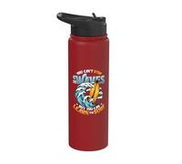 Learn to Surf Surfing Surf Lovers Stainless Steel Insulated Water Bottle