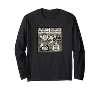 Learn to Survive in a Dystopian Apocalypse Retro Comic Ad Long Sleeve T-Shirt