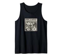 Learn to Survive in a Dystopian Apocalypse Retro Comic Ad Tank Top