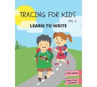 Learn to write and Tracing for kids Vol 2: Tracing Practice Book-CVC Words (E, U and O sound), Activity Workbook For Kindergarten and Preschool Kids, Learning Reading and Writing | Ages 3-6