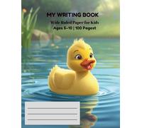 Learn to Write Workbook for Kids Ages 5-10 | Handwriting Practice Notebook | Wide Ruled Paper with Margin | 100 Pages | Kindergarten Writing Book