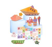 Learncredibles Kids Origami Set: 90 Fun Projects, 3 Difficulty Levels, Step-by-Step Guides & Paper, Develop Spatial & Geometry Skills, for 4 to 10-Year Old