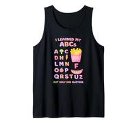 Learned My ABCs Floral Pastel Colors Girls Kids Cute Memes Tank Top
