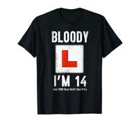 Learner Driver 14th Birthday Im 14 Today & Driving Lessons T-Shirt