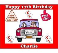Learner Driver Personalised Cake Topper (Easy Peel Rectangle 10 x 7.5 inch)