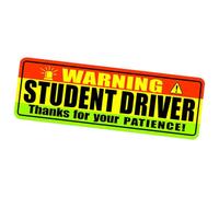Learner Driver Sign - Reflective Safety Magnet, Reusable Car Sticker | Removable New Driver Warning Sign, Caution Notice for Road Awareness and Patience Request Vehicle Bumper or Window